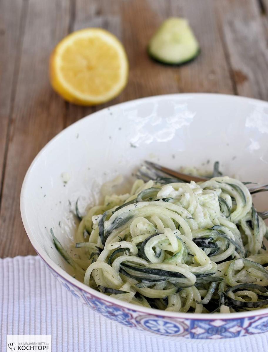 Rezeptbild: Gurkenspaghetti-Salat