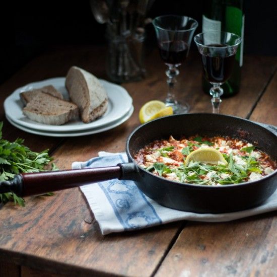 Rezeptbild: Garnelen in Rotwein & Olivenöl Tomatensugo