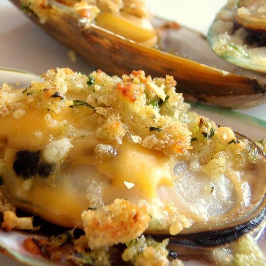Rezeptbild: Gratinierte Miesmuscheln