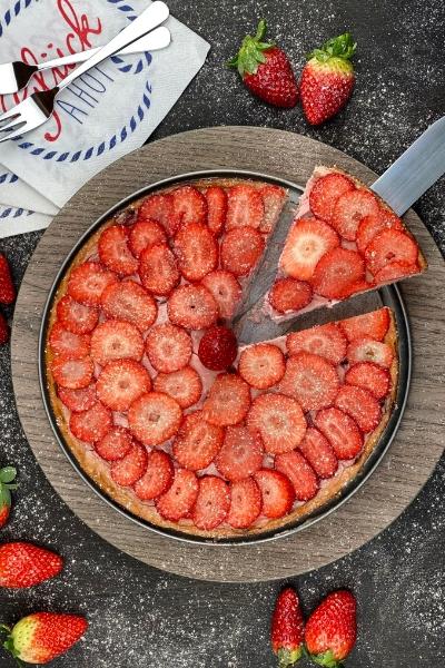 Rezeptbild: Erdbeer Fitness Käsekuchen