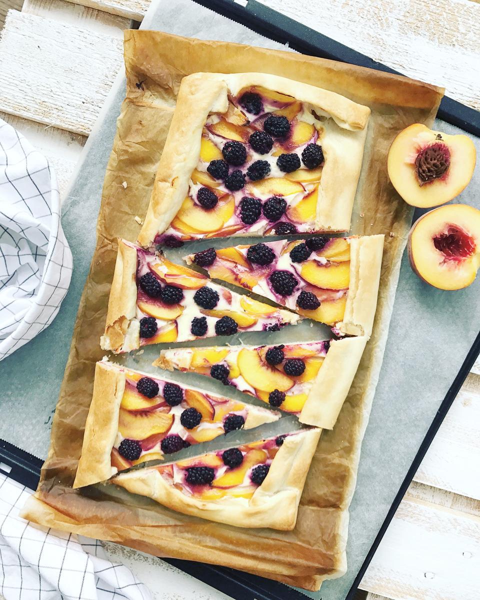 Rezeptbild: Pfirsich Brombeer Tarte