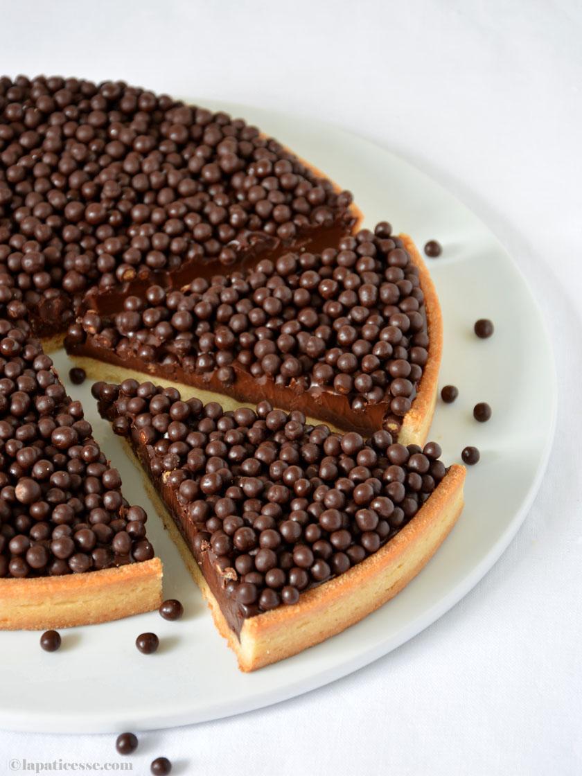 Rezeptbild: Tarte au chocolat mit Crispearls