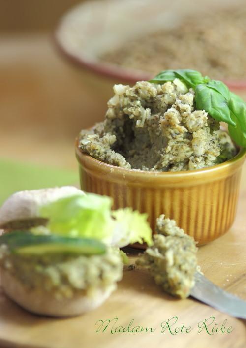 Rezeptbild: Vegetarischer Grünkernaufstrich nach Art der Pfälzer Leberwurst