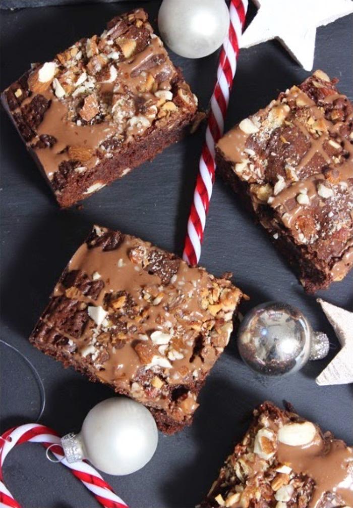 Rezeptbild: Weihnachtliche Mandel-Brownies