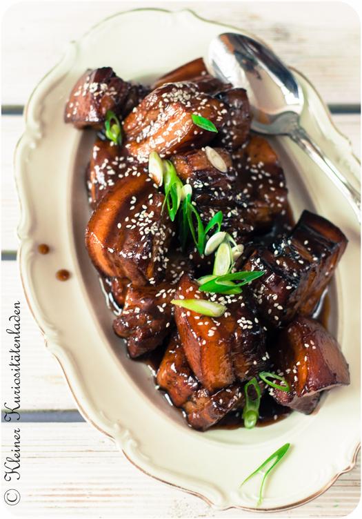 Rezeptbild:  Süßer Schweinebauch mit schwarzem Essig