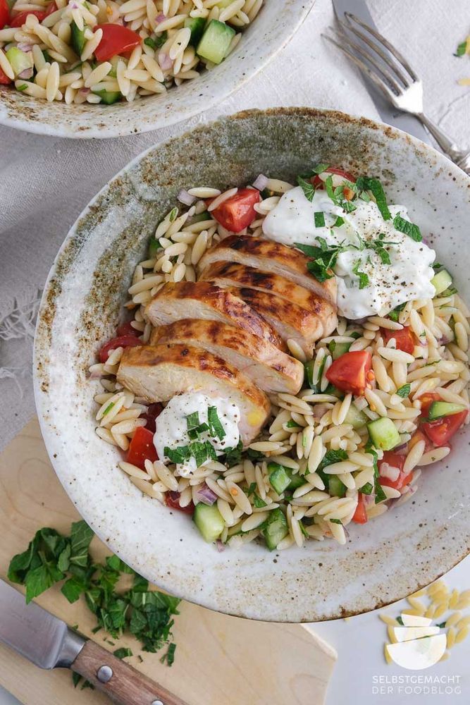 Rezeptbild: Orzo Salat (auch als Meal Prep)