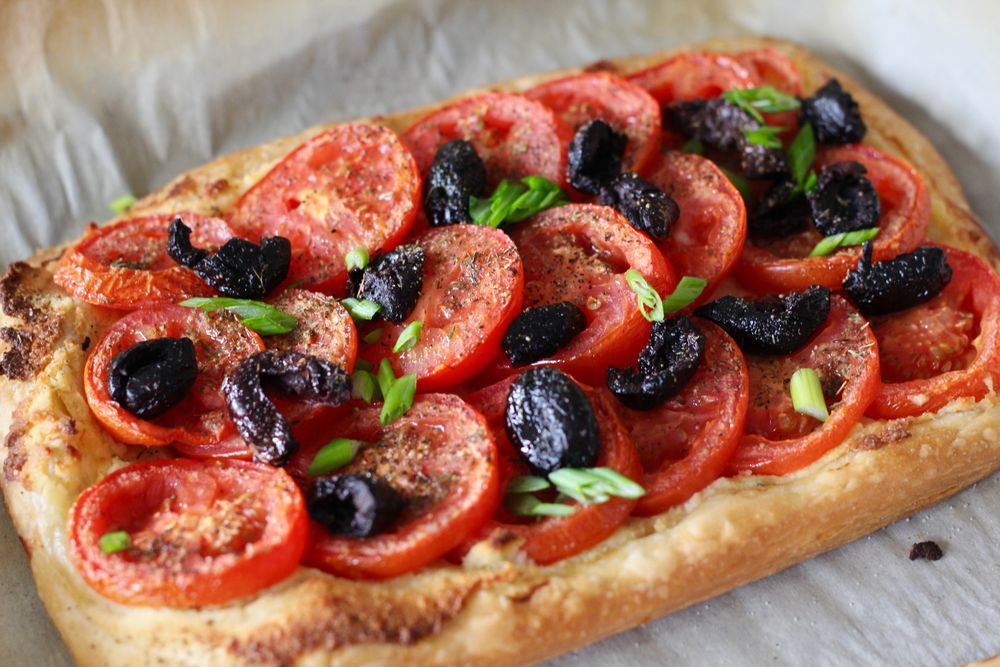 Rezeptbild: Tomatentarte mit Mandeln 