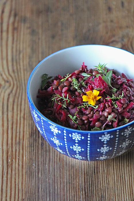 Rezeptbild: Salat mit Linsen und Rote Bete
