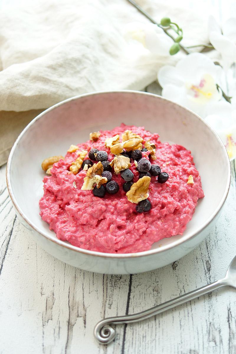 Rezeptbild: Porridge mit Orangen und Rote Bete