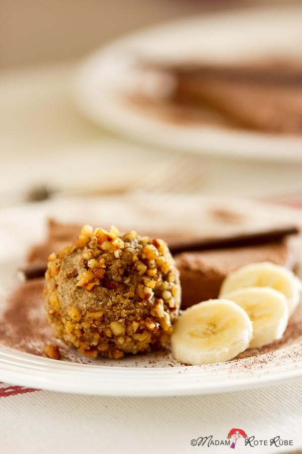 Rezeptbild: Espressokugel mit Schokoladeneis und Banane
