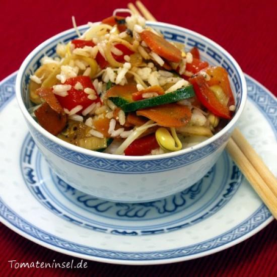 Rezeptbild: Reis mit Wokgemüse