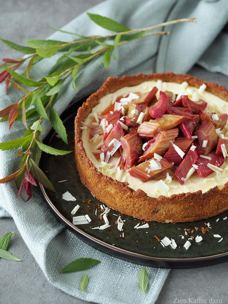 Rezeptbild: Ricotta-Tarte mit Rhabarber