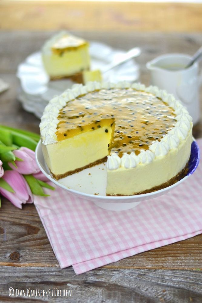 Rezeptbild: Maracuja Buttermilch Cheesecake