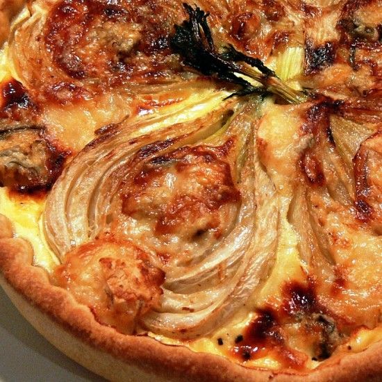 Rezeptbild: Fenchel-Roquefort-Tarte