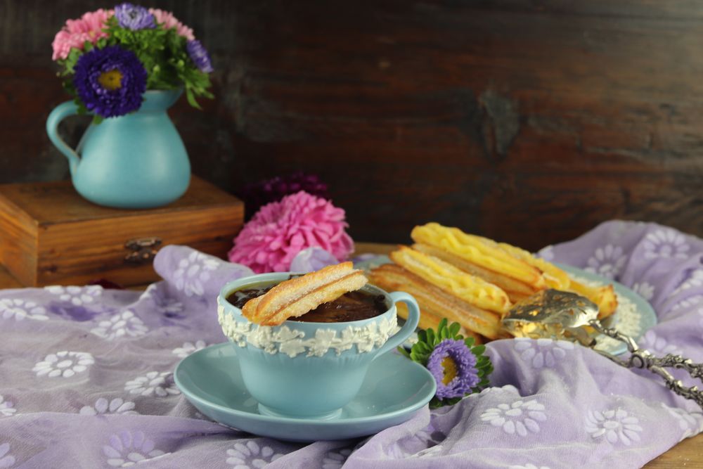Rezeptbild: Churros mit Schoko-Chili-Dip