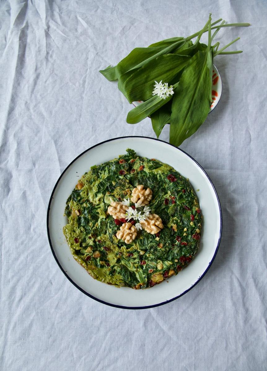 Rezeptbild: Valak Kuku - persischer Bärlauch Omelette