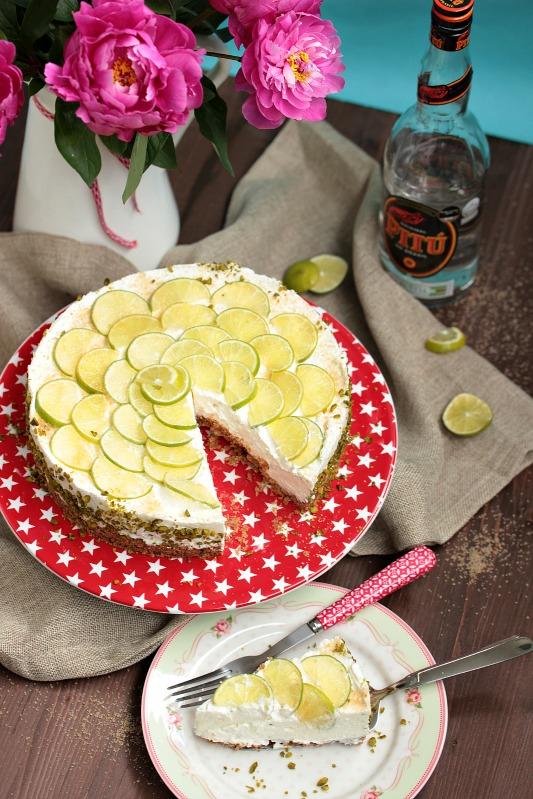 Rezeptbild: Caipirina Torte oder No-Bake Limetten Schmandtörtchen 