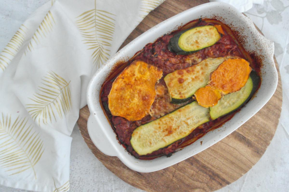 Rezeptbild: Süßkartoffel-Zucchini Lasagne