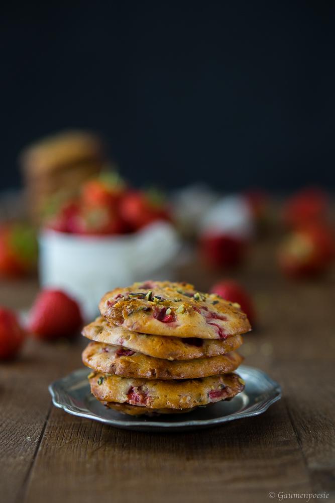 Rezeptbild: Erdbeer Cookies