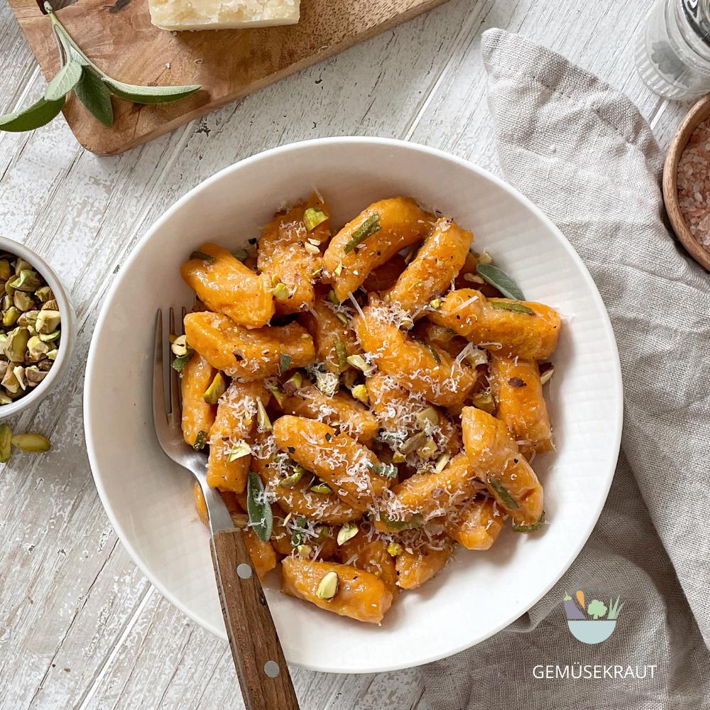 Rezeptbild: Einfaches Rezept für selbstgemachte Süßkartoffel-Gnocchi