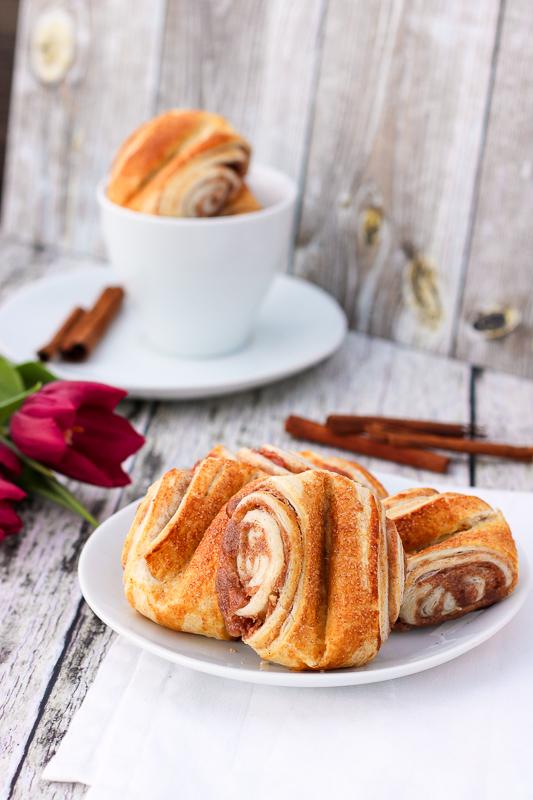 Rezeptbild: Franzbrötchen mit Marzipan und Zimt