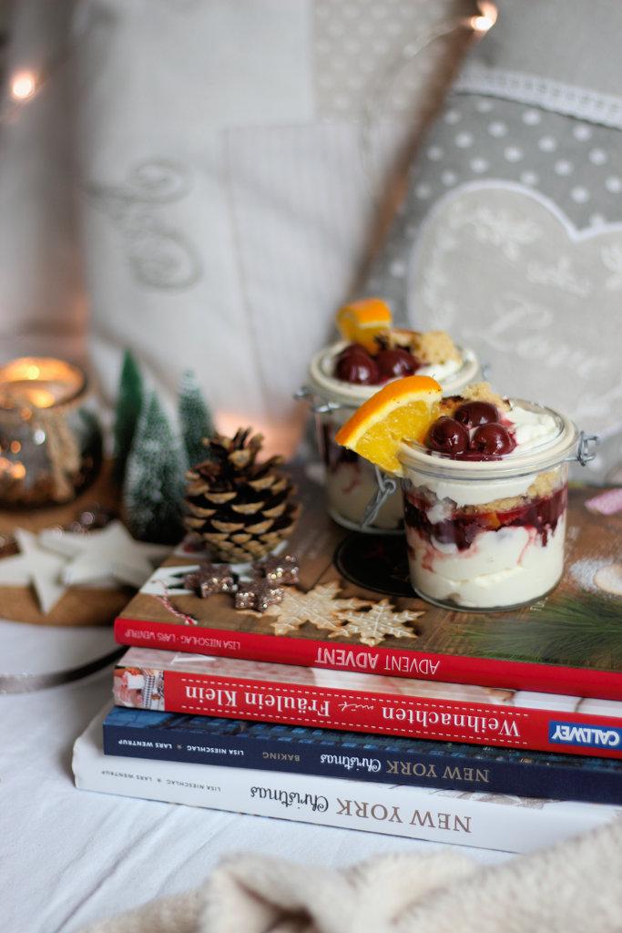 Rezeptbild: Stollen Dessert mit Glühweinkirschen