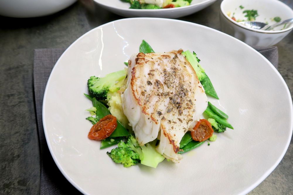 Rezeptbild: Kabeljau Loins mit Zitronenpüree