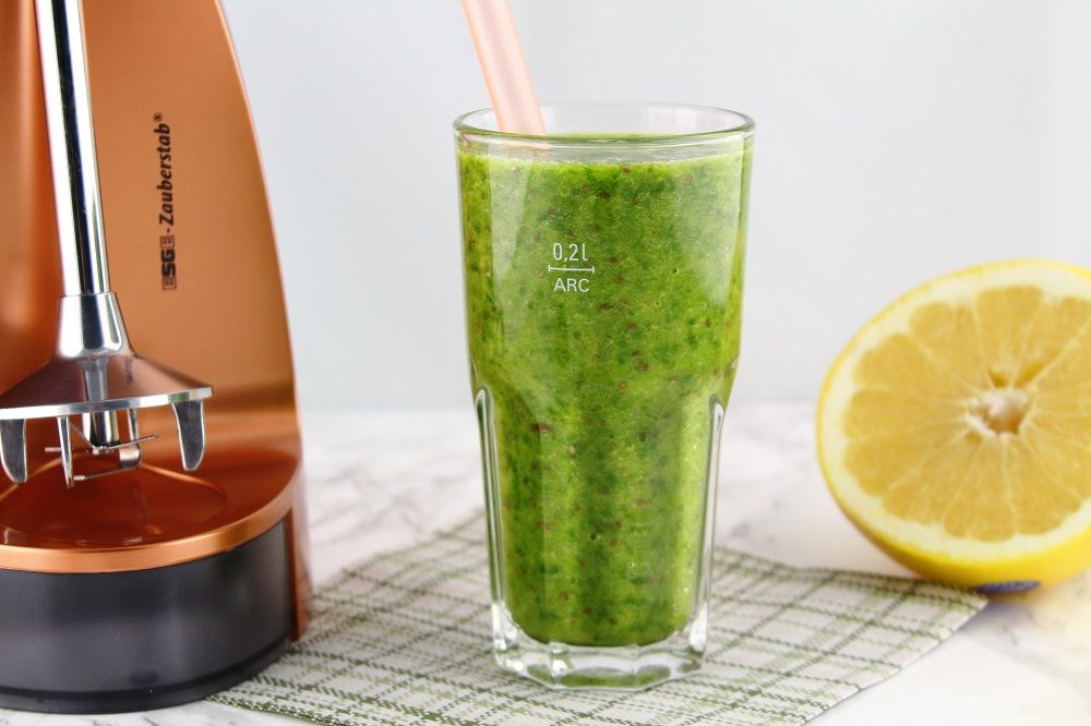 Rezeptbild: Grüner Spinat-Orangen-Smoothie