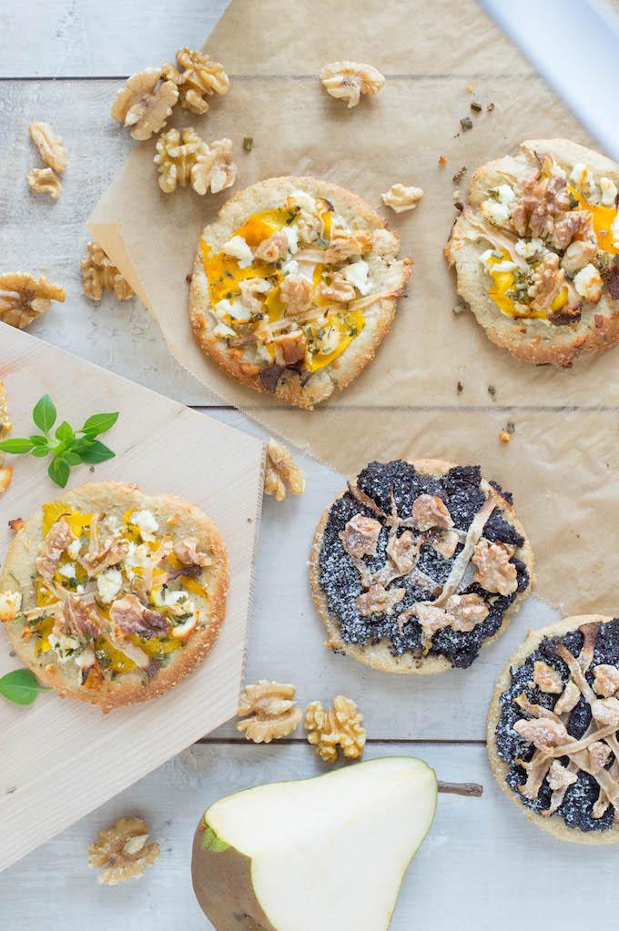 Rezeptbild: Low-Carb Mini Pizza süß und salzig