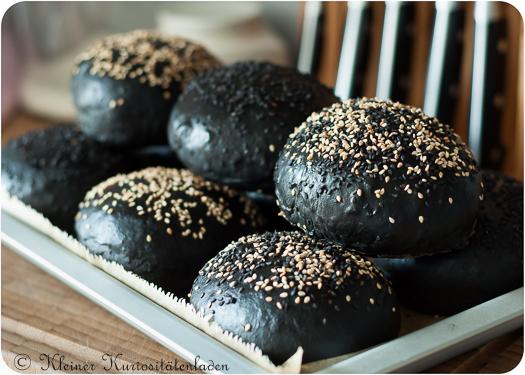 Rezeptbild: Schwarze Burger Brötchen ~ Black Burger Buns