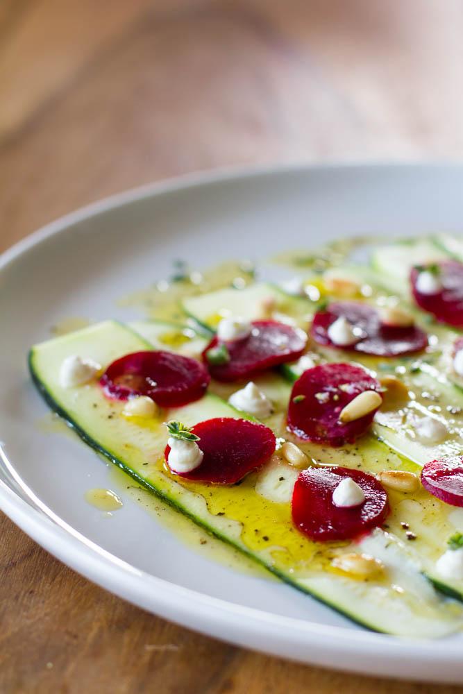 Rezeptbild: Zucchini Carpaccio mit roter Beete