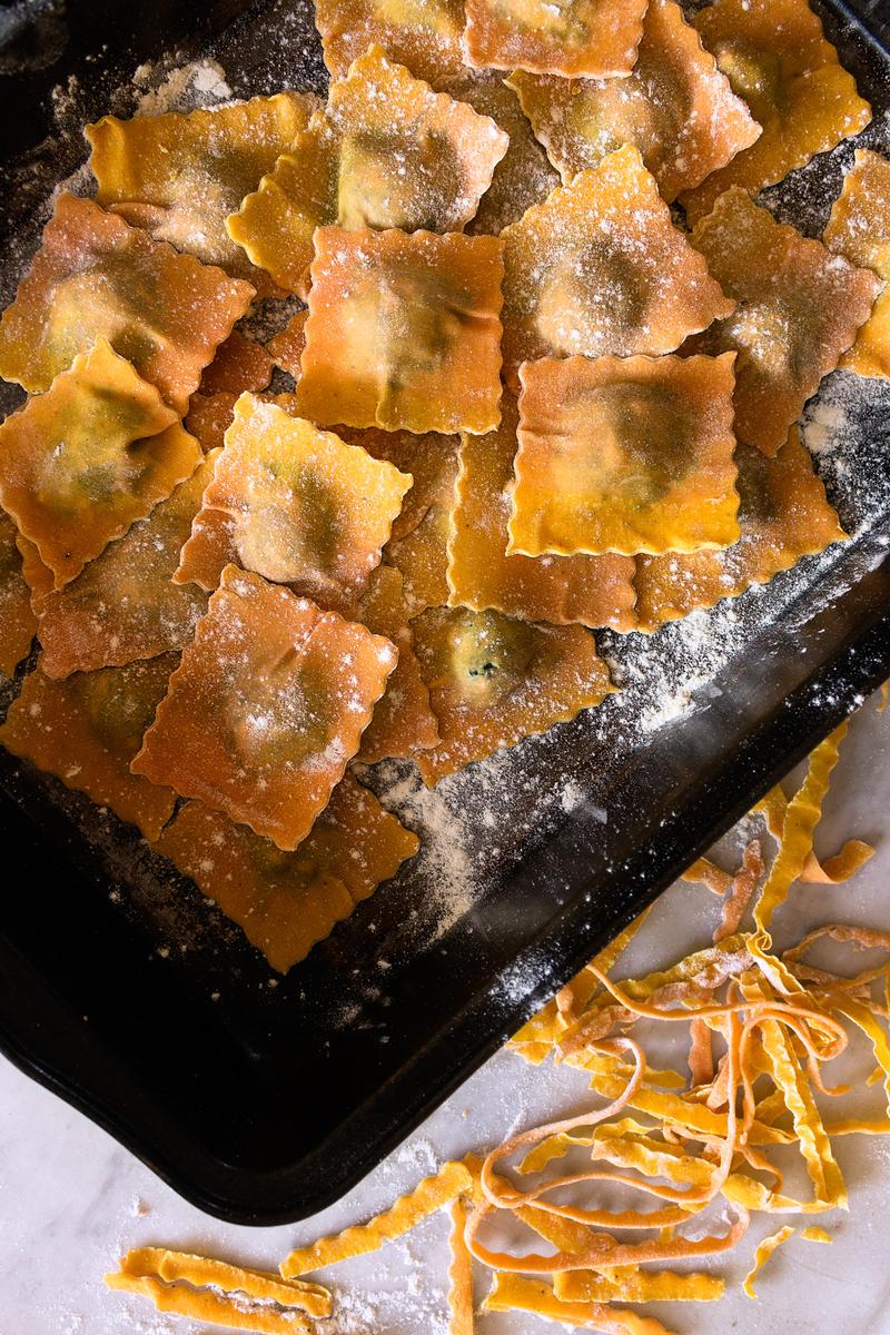 Rezeptbild: Ravioli mit Spinatfüllung