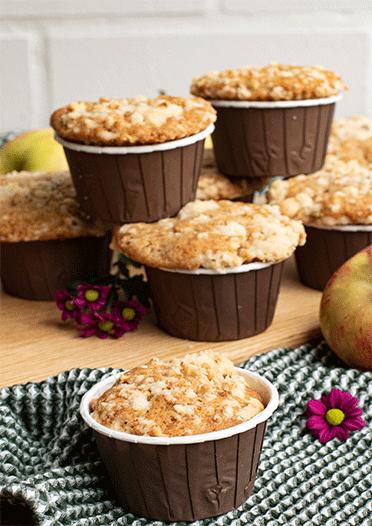Rezeptbild: Apfel-Muffins mit Nuss-Streuseln