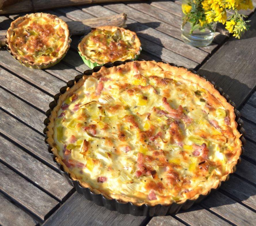 Rezeptbild: Herzhafte Tarte mit Lauch und Bacon