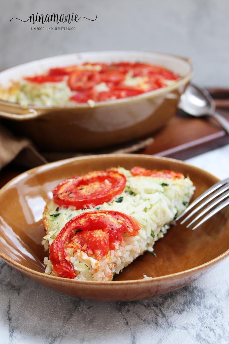 Rezeptbild: Zucchini-Reis-Auflauf