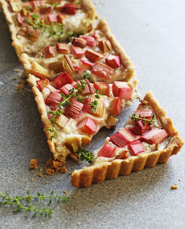 Rezeptbild: Vegane Rhabarber-Tarte
