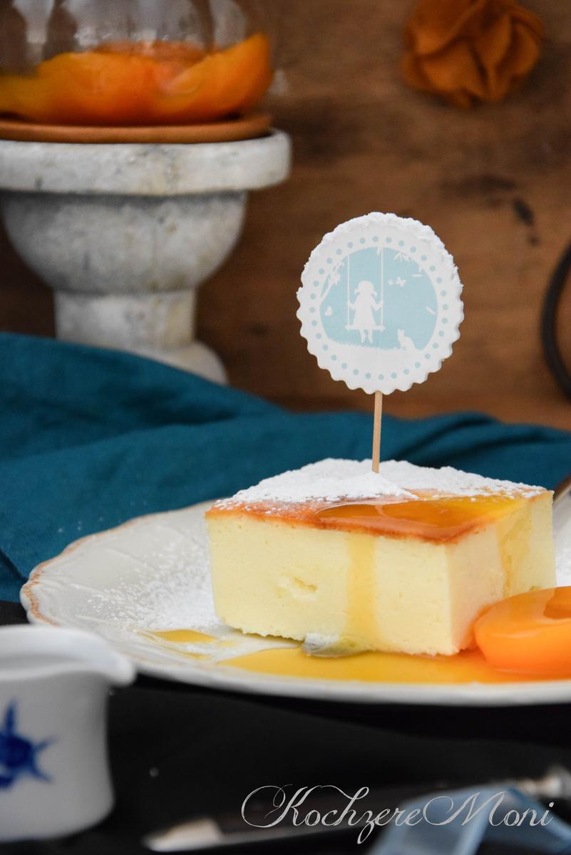 Rezeptbild: Cheesecake ohne Boden mit Aprikosensoße