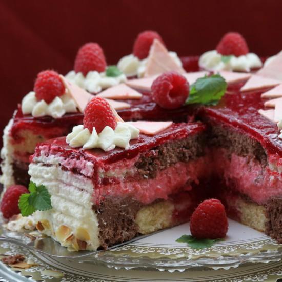 Rezeptbild: Sommertraum Himbeer-Schoko-Sahne-Torte
