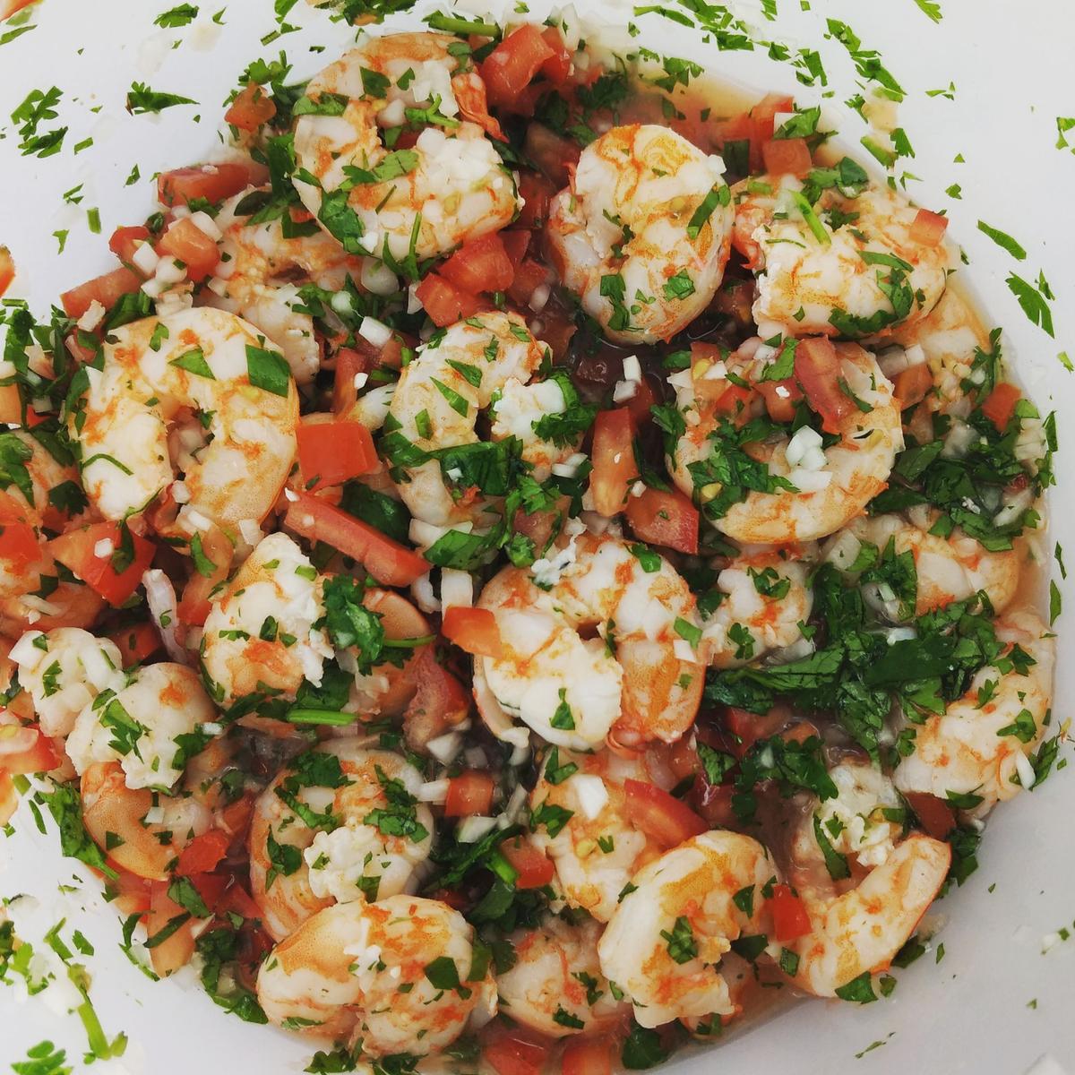 Rezeptbild: Ceviche de Camaron - guatemaltekisches Garnelenceviche