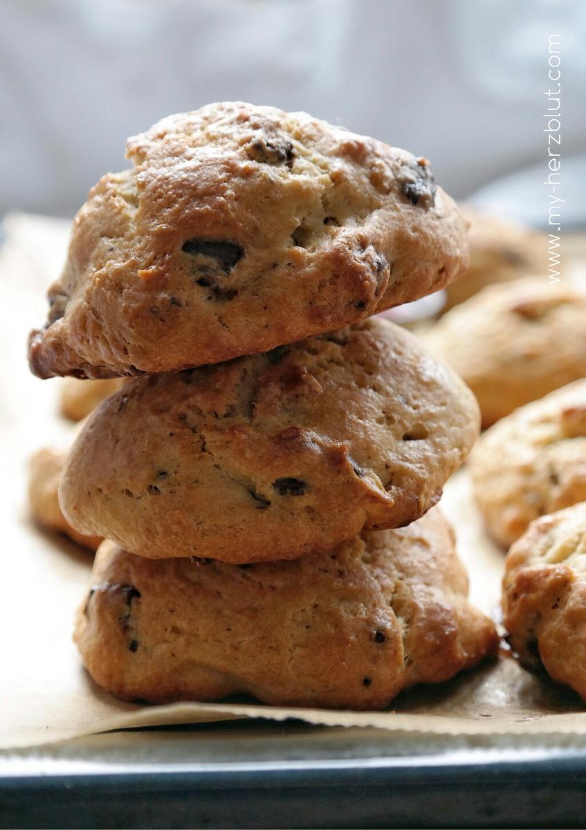 Rezeptbild: Scones mit Schokoladen- und Walnussstückchen