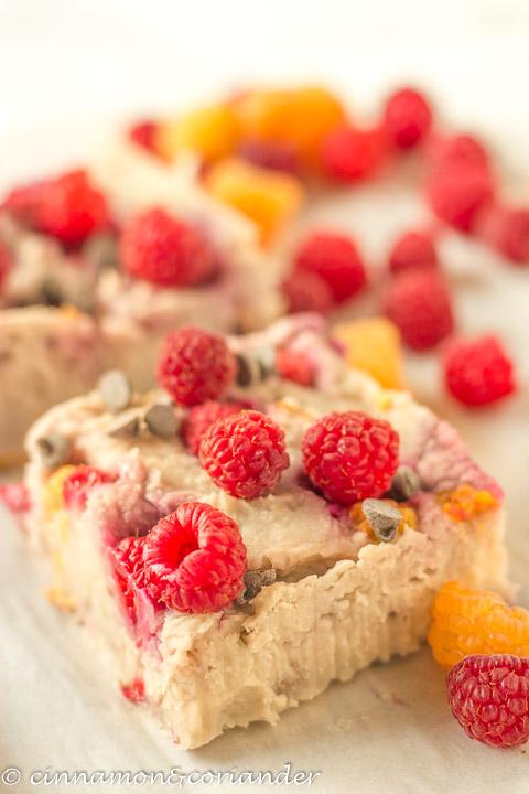 Rezeptbild: Vegane Himbeer Blondies