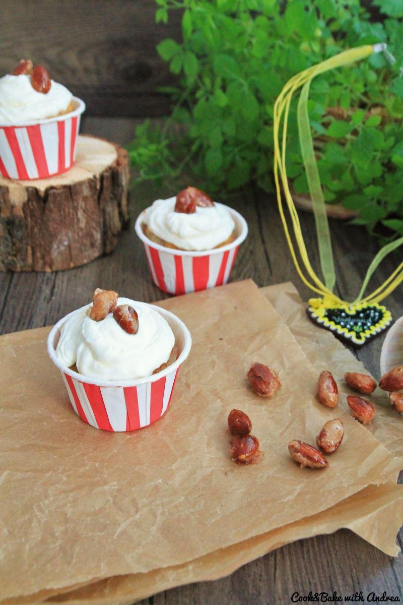 Rezeptbild: Gebrannte-Mandel-Cupcakes [vegan]