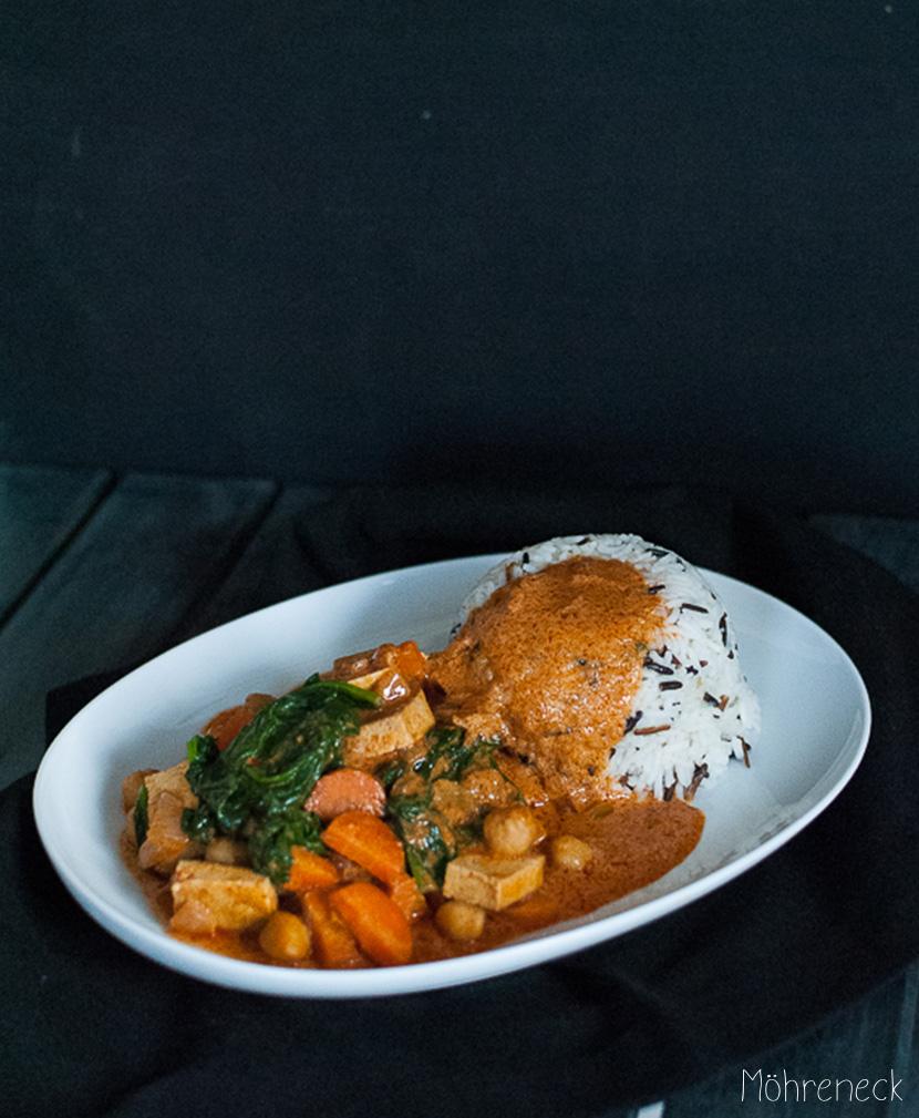Rezeptbild: Kichererbsen-Spinat-Curry