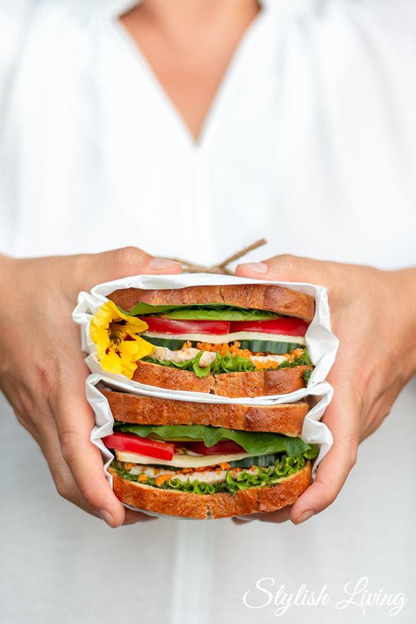 Rezeptbild: saftiges Hähnchenbrust Sandwich