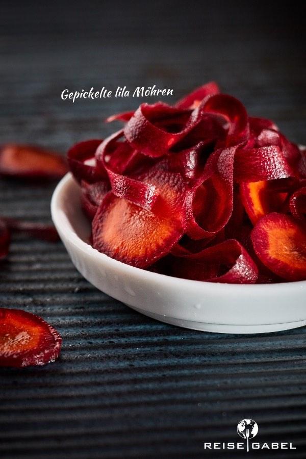 Rezeptbild: Gepickelte lila Möhren