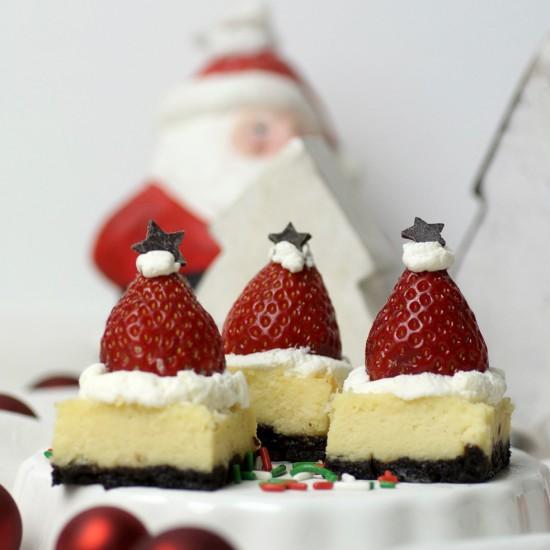 Rezeptbild: Santa-Mützen-Cheesecake