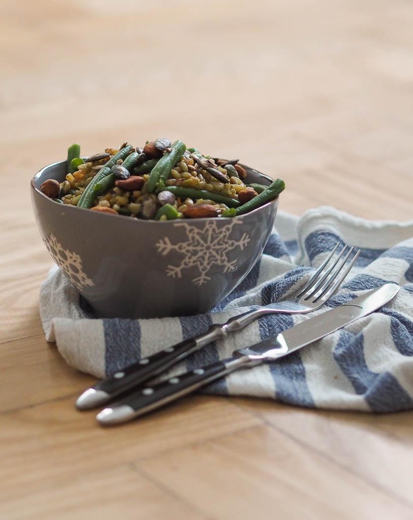 Rezeptbild: Grünkernsalat mit Ingwer-Dressing