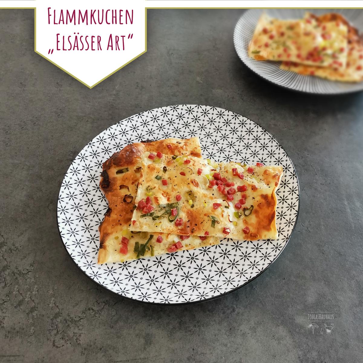 Rezeptbild: Flammkuchen Elsässer Art
