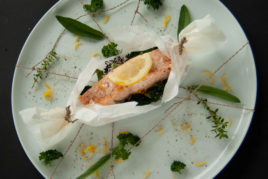 Rezeptbild: Lachs im Pergamentpapier