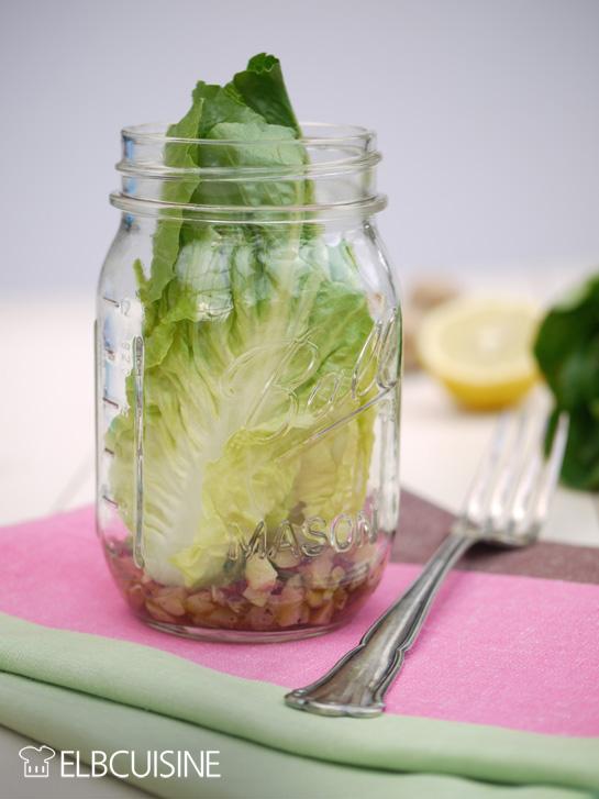 Rezeptbild: Traumhafter kurz gebackener Romana auf Champignons im Glas